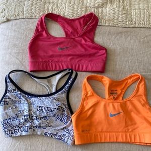 Nike and aerie sports bras